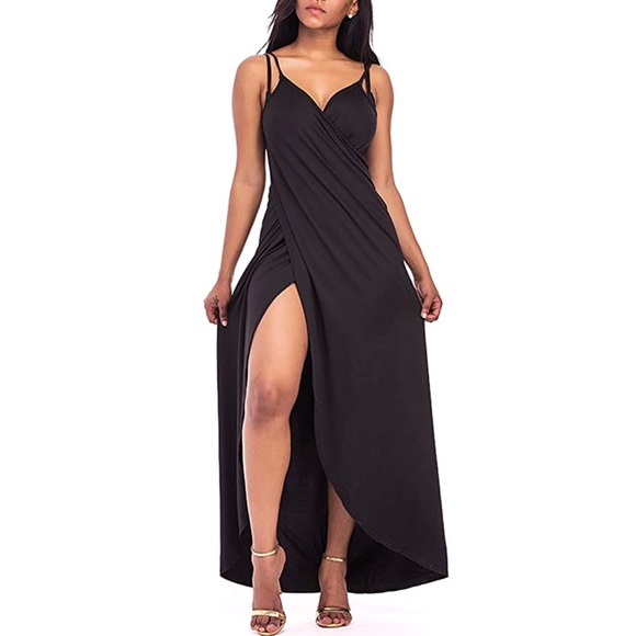 Sexy Black Sling Wrap Beach Dress Coverup - Picture 7 of 16